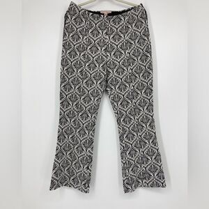NWT Philosophy Flared Stretch Pants Black/White Color Size L/G